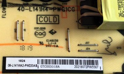 KIT DE TARJETAS PARA TV TCL / NUMERO DE PARTE MAIN 08-CS55CUN-OC411AA / 40-MST10S-MAE4HG / 08-MS10S01-MA200AA / MA300AA / V8-ST10K1-LF1V12 / T-CON 55.55T32.C28 / 5555T32C28 / FUENTE 08-L141WA2-PW220AB / 40-L141H4-PWG1CG / PANEL LVU550ND1L / MODELO 55S405 - Imagen 4